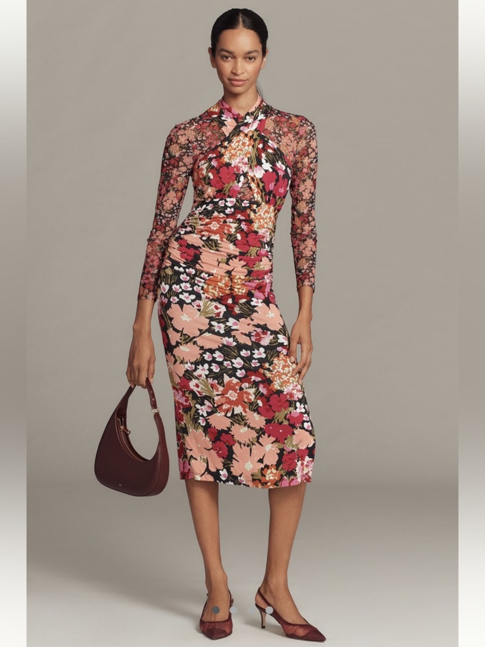 Anthropologie Long Sleeve Halter Dress XXS